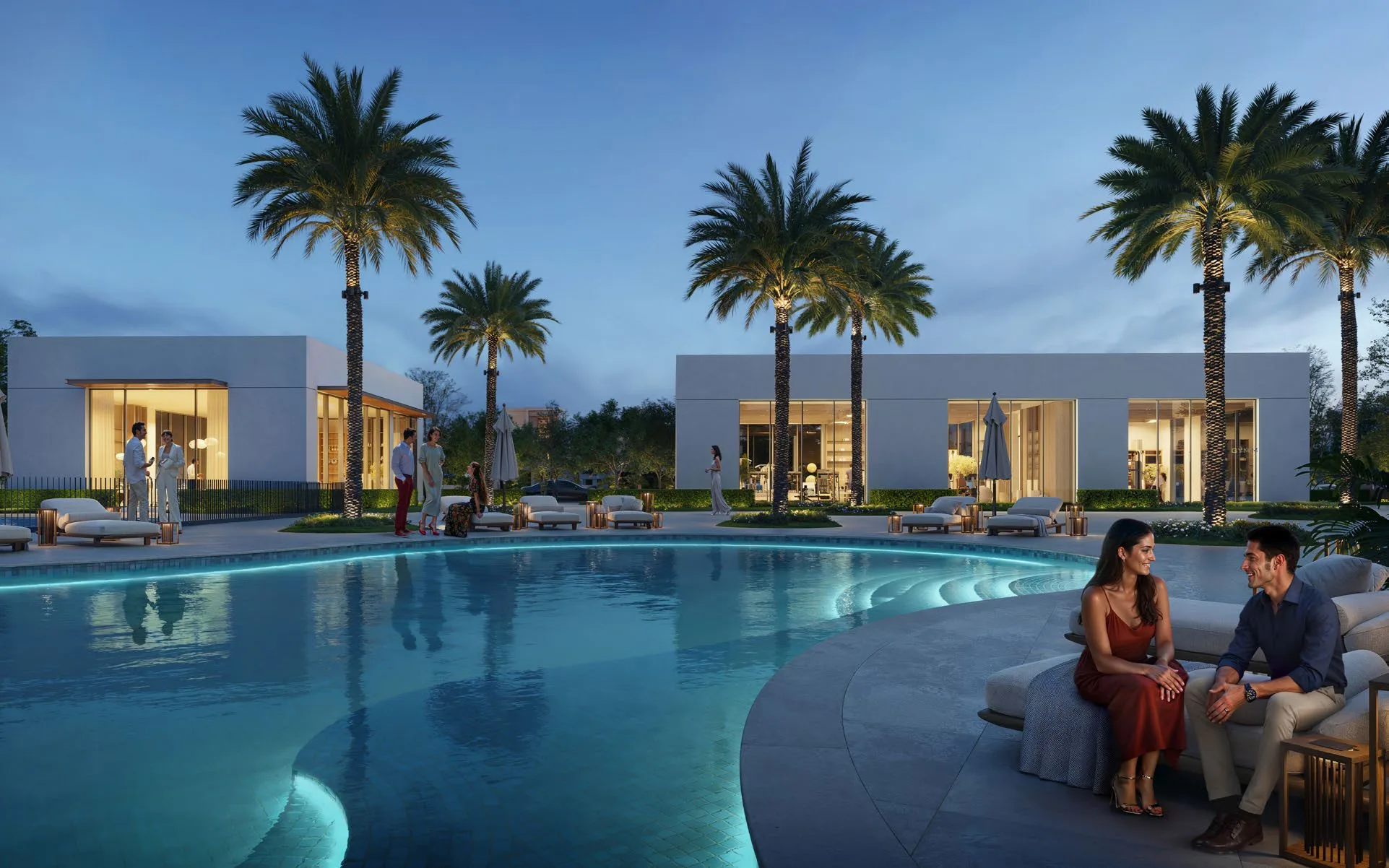Rooftop pool at Lunaya Terraces